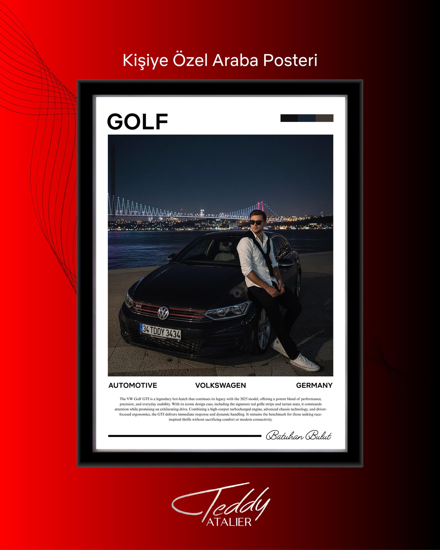 Kişiye Özel Araba Posteri